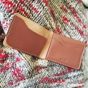 KIKO Genuine Leather Bifold Wallet Cool Tan